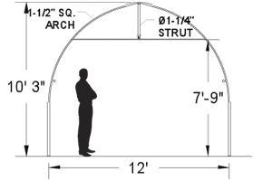 12' BW Shelter Gothic Arch