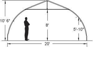 20' BW Shelter Gothic Arch