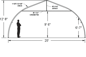 25' BW Shelter Gothic Arch