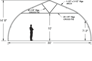30' BW Shelter Gothic Arch
