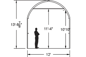 12' BW Shelter Gothic Arch