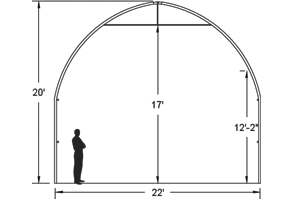 22' BW Shelter Gothic Arch